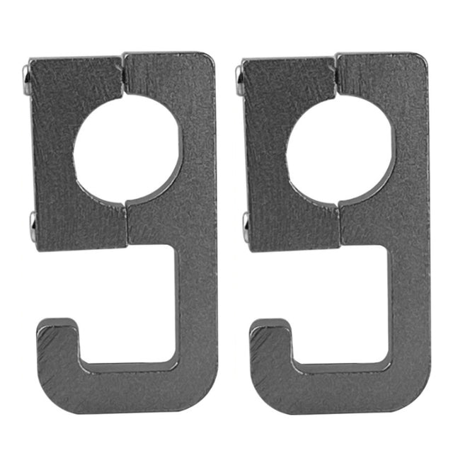 2pcs Motorcycle Type 69 Aluminum Alloy Multifunctional Helmet Hook(Titanium Color)