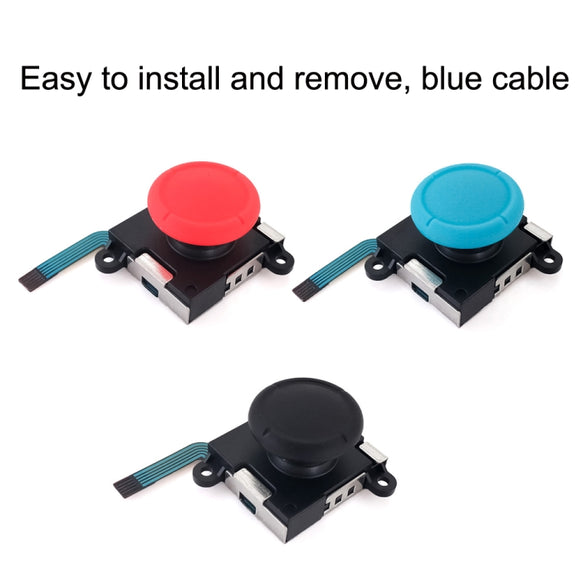 For Nintendo Switch 2pcs Game Console 3D Left Right Interoperability Rocker Remote Sensing Joystick(Blue)
