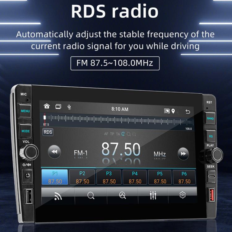 8 inch Bluetooth FM Radio Car MP5 Android Navigation Machine, Memory: 2+64G - Car MP3 & MP4 & MP5 by PMc TechLife | Online Shopping South Africa | PMc TechLife | Buy Now Pay Later Mobicred