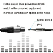 6.35mm Caron Female To XLR 2pin Balance Microphone Audio Cable Mixer Line, Size: 10m