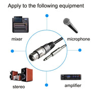 6.35mm Caron Female To XLR 2pin Balance Microphone Audio Cable Mixer Line, Size: 30m