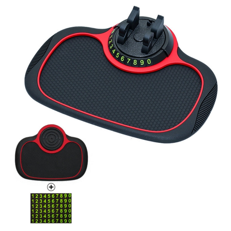 Car Center Console Mobile Phone Anti-skid Mat Temporary Parking Number Plate(With Bracket) - Car Anti-Slip Mats by PMC TechLife | Online Shopping South Africa | PMC TechLife | Buy Now Pay Later Mobicred
