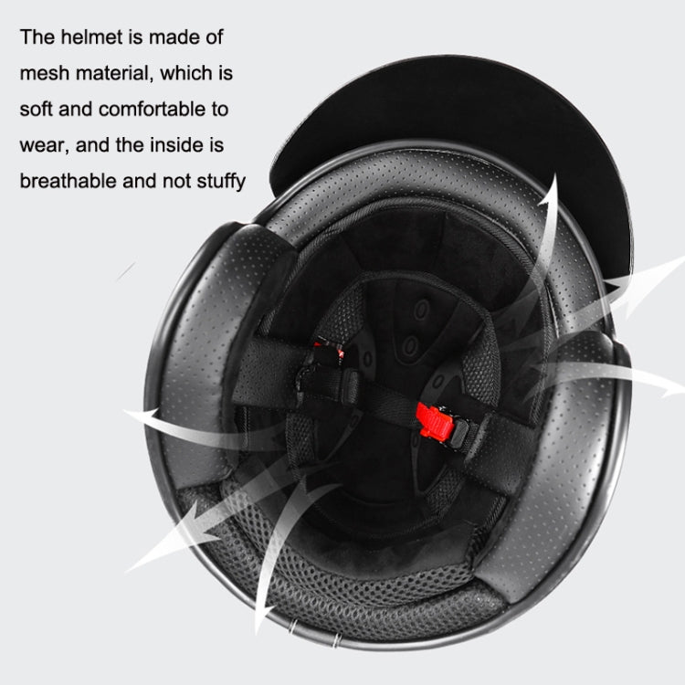 BYB 701 All Seasons Retro Motorcycle Helmet, Size: XL(Bright Black) - free shipping - PMC TechLife - Order now!