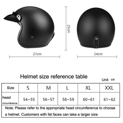 BYB 701 All Seasons Retro Motorcycle Helmet, Size: XXL(Bright Black) - free shipping - PMC Jewellery - Order now!