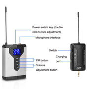 Q6 1 Drag 1 Wireless Lavalier With Stand USB Computer Recording Microphone Live Phone SLR Lavalier Microphone