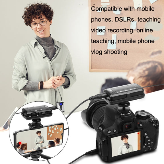 Q6 1 Drag 1 Wireless Lavalier With Stand USB Computer Recording Microphone Live Phone SLR Lavalier Microphone