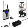 Q6 1 Drag 1 Wireless Lavalier Head Wear With Stand USB Computer Recording Microphone Live Phone SLR Lavalier Microphone - Microphone by PMC TechLife | Online Shopping South Africa | PMC TechLife | Buy Now Pay Later Mobicred