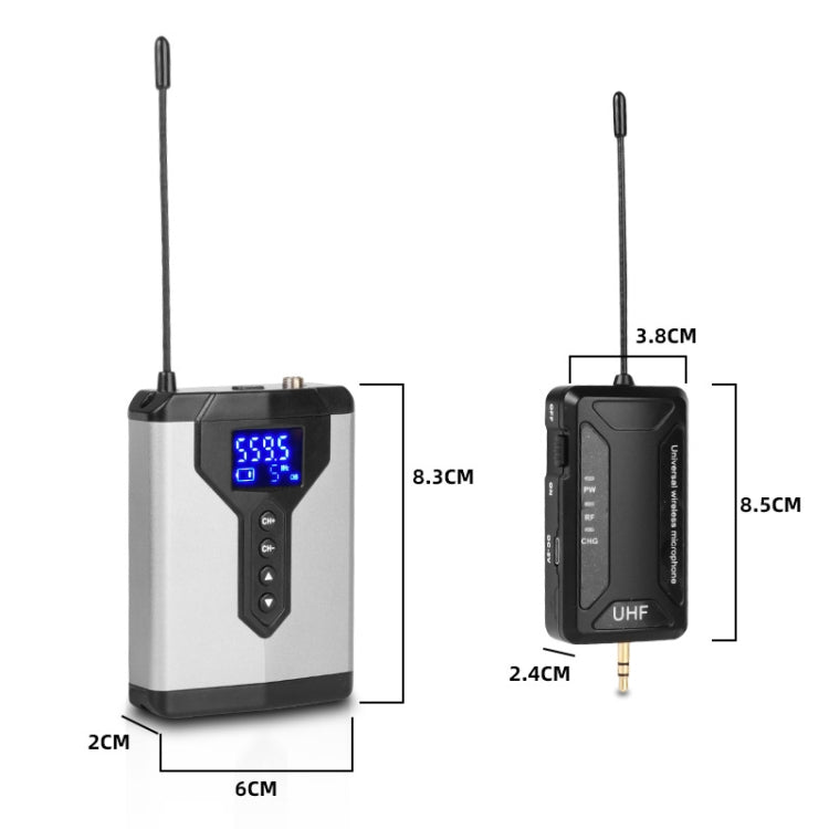 Q6 1 Drag 2 Wireless Lavalier Head Wear USB Computer Recording Microphone Live Phone SLR Lavalier Microphone - Microphone by PMC TechLife | Online Shopping South Africa | PMC TechLife | Buy Now Pay Later Mobicred