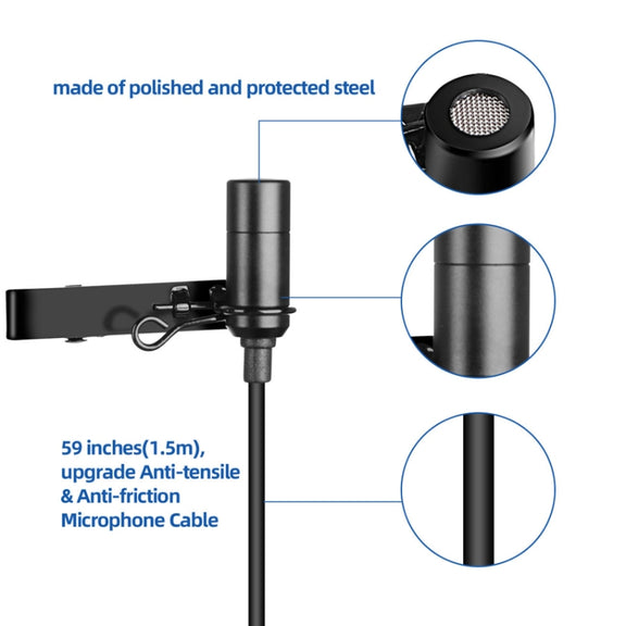 Q6 1 Drag 2 Wireless Lavalier Head Wear USB Computer Recording Microphone Live Phone SLR Lavalier Microphone