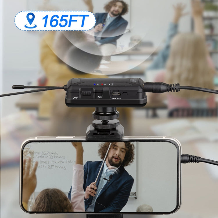 Q6 1 Drag 2 Wireless Lavalier Head Wear USB Computer Recording Microphone Live Phone SLR Lavalier Microphone - Microphone by PMC TechLife | Online Shopping South Africa | PMC TechLife | Buy Now Pay Later Mobicred