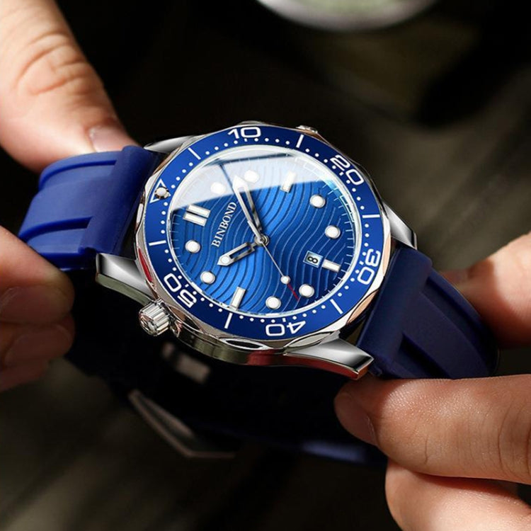 Inter-gold Black Surface BINBOND B2820 Luminous 30m Water-resistant Men Sports Quartz Watch