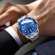 Inter-gold Black Surface BINBOND B2820 Luminous 30m Water-resistant Men Sports Quartz Watch