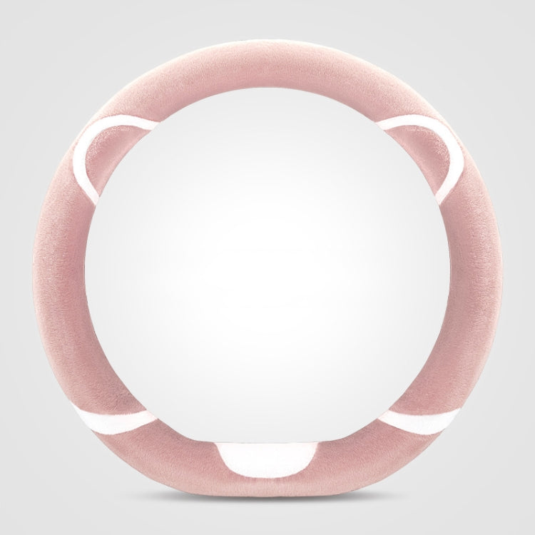 Car Steering Wheel Cartoon Short Fluff Handle Cover, Size: 38cm(Pink D Shape) - Seat Belts & Padding by PMC TechLife | Online Shopping South Africa | PMC TechLife | Buy Now Pay Later Mobicred