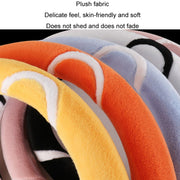 Car Steering Wheel Cartoon Short Fluff Handle Cover, Size: 38cm(Black White D Shape)