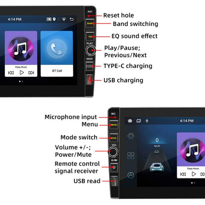9 Inch Bluetooth FM Radio Car MP5 Android Navigation Machine, Memory: 2+64G - free shipping - PMC Jewellery - Order now!