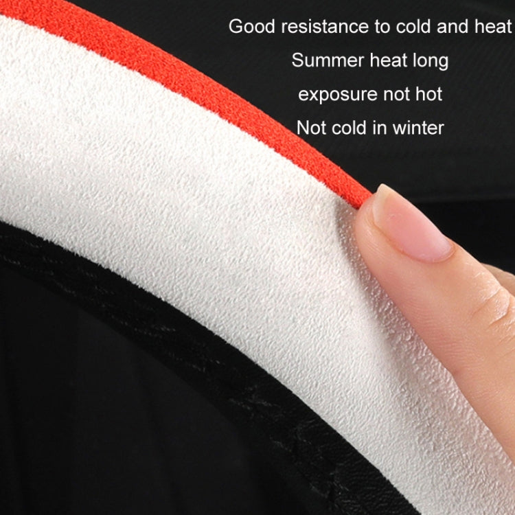 Car Steering Wheel Short Plush Winter Non-slip Grip Cover, Size: 38cm(Round Brown)