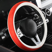 Car Steering Wheel Short Plush Winter Non-slip Grip Cover, Size: 38cm(Round Brown)