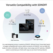 Sonoff NSPanel WiFi Smart Scene Switch Thermostat Temperature All-in-One Control Touch Screen, US Plug(Black)