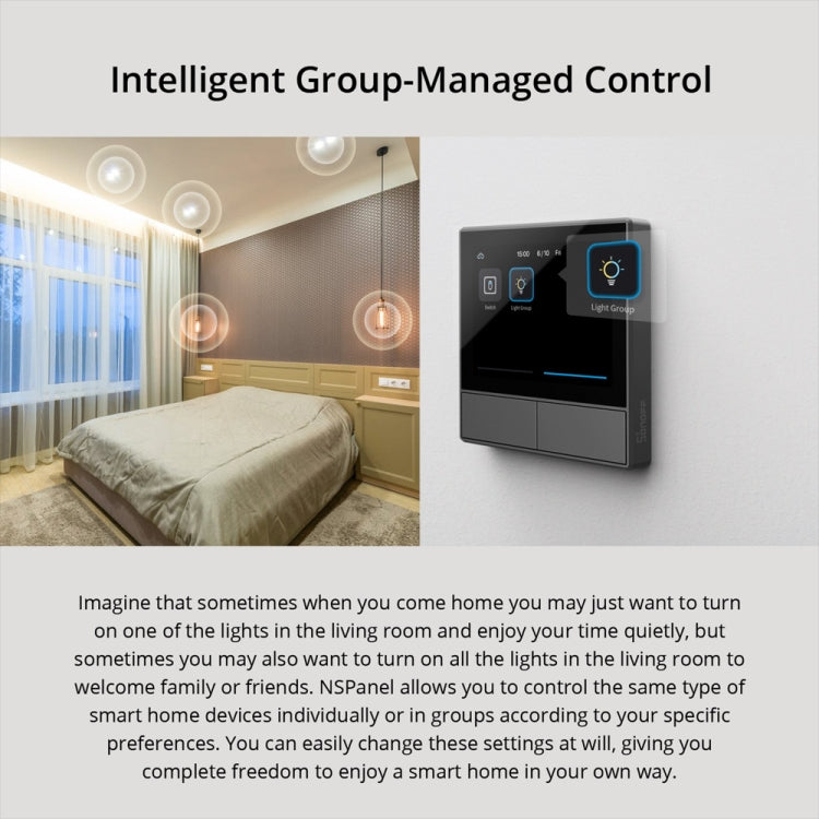 Sonoff NSPanel WiFi Smart Scene Switch Thermostat Temperature All-in-One Control Touch Screen, US Plug(Black)