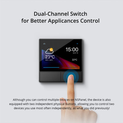Sonoff NSPanel WiFi Smart Scene Switch Thermostat Temperature All-in-One Control Touch Screen, US Plug(Black) - free shipping - PMC Jewellery - Order now!