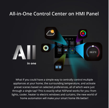 Sonoff NSPanel WiFi Smart Scene Switch Thermostat Temperature All-in-One Control Touch Screen, US Plug(Black) - free shipping - PMC Jewellery - Order now!