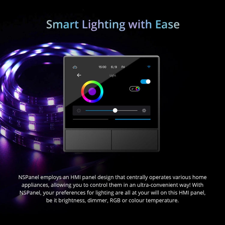 Sonoff NSPanel WiFi Smart Scene Switch Thermostat Temperature All-in-One Control Touch Screen, US Plug(Black) - free shipping - PMC Jewellery - Order now!
