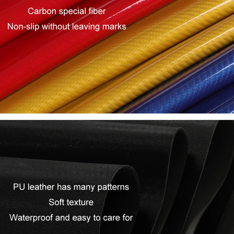 Car Steering Wheel Carbon Fiber Breathable Wear-resistant Leather Case, Size: 38cm(Red Round)