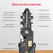 25 In 1 Electrician Multipurpose Wire Stripper(Black)