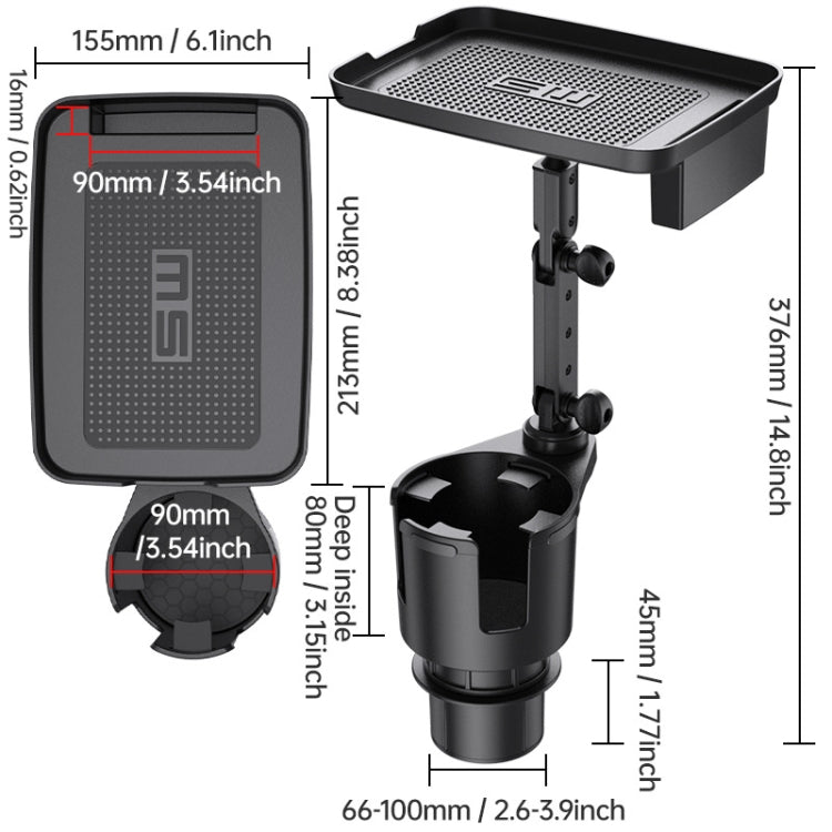 SHUNWEI 2pcs Car Multi-Function Cup Holder Plate Drink Rack - free shipping - PMC Jewellery - Order now!