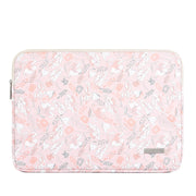 G4-01 15 Inch Laptop Liner Bag PU Leather Printing Water-resistant Protective Cover(Light Pink)