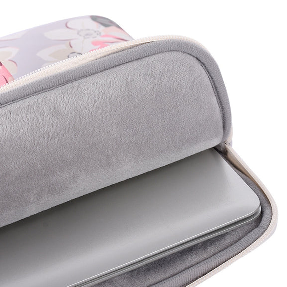 H40-B01 White Rose Pattern Laptop Case Bag Computer Liner Bag With Handle, Size: 12 Inch(Blue)
