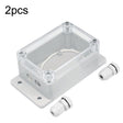 2pcs Switch Modified Part IP66 Waterproof Shell Transparent Upper Hole PG7+Wiring Port - Smart Switch by PMC TechLife | Online Shopping South Africa | PMC TechLife | Buy Now Pay Later Mobicred