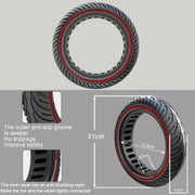 Electric Scooter 8.5 inch Honeycomb Solid Tire For Xiaomi M365/M365 Pro /1S/Pro2/Essential(Black)
