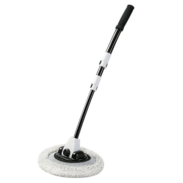 Soft Hair Curved Rod Car Wash Long Handle Telescopic Mop, Color: Black White - Car washing supplies by PMC TechLife | Online Shopping South Africa | PMC TechLife | Buy Now Pay Later Mobicred