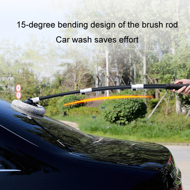 Soft Hair Curved Rod Car Wash Long Handle Telescopic Mop, Color: Black White - Car washing supplies by PMC TechLife | Online Shopping South Africa | PMC TechLife | Buy Now Pay Later Mobicred