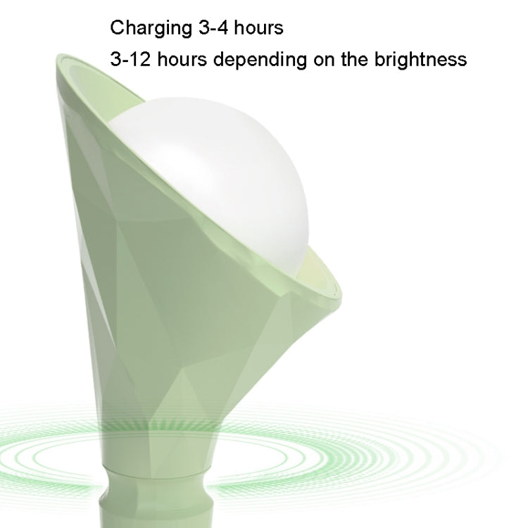 Base Removable Diamond Desk Lamp USB Charging 3-speed Color Temperature Night Light(301-3 Purple)