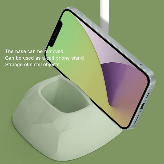 Base Removable Diamond Desk Lamp USB Charging 3-speed Color Temperature Night Light(301-2 Green)