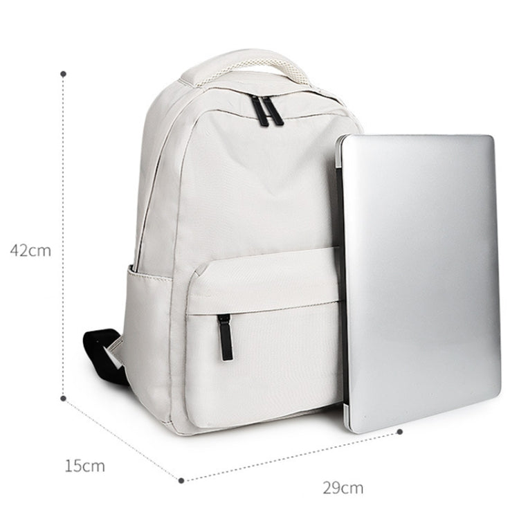 SJ13 13-15.4 inch Large-capacity Water-resistant Wear-resistant Laptop Backpack(Black)