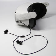 For Meta Quest 2 VR Glasses Ear-in Headset 3.5 Elbow Aluminum Earphones(Black)