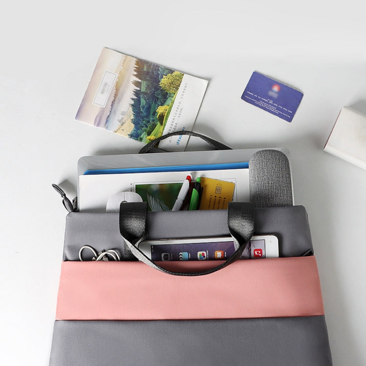 ST05DZ 14.1-15.4 Inch Universal Color Matching Portable Laptop Liner Bag(Pink and Gray)