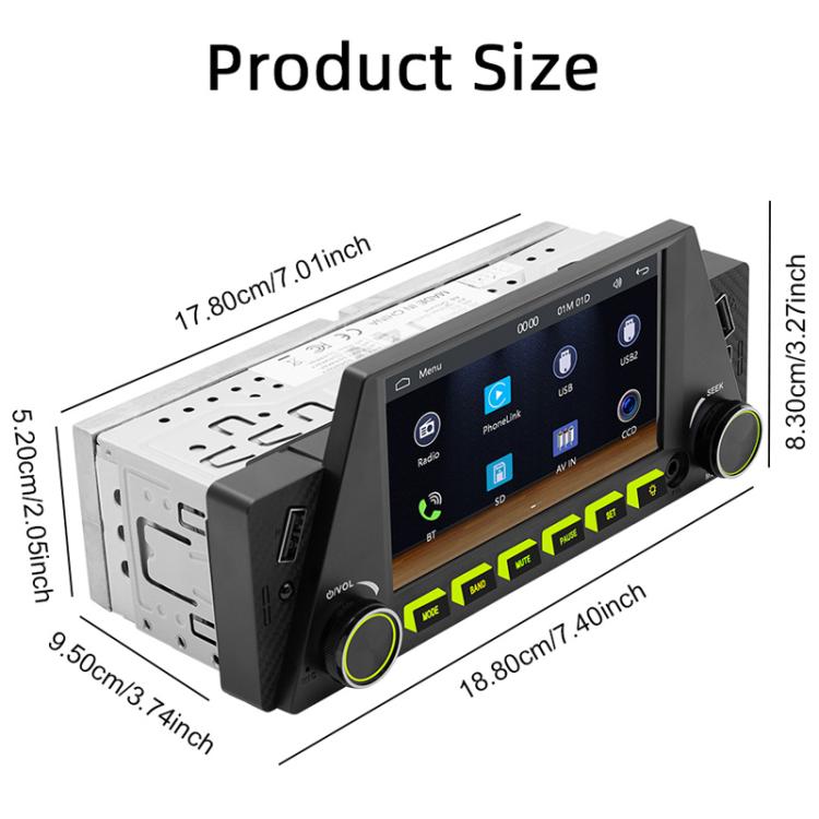 4.7 inch AUTO/CarPlay Navigation Bluetooth FM Radio Car MP5(161C)