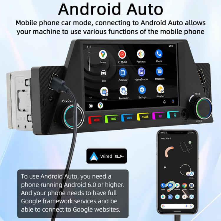 4.7 inch AUTO/CarPlay Navigation Bluetooth FM Radio Car MP5(161C) - Car MP3 & MP4 & MP5 by PMC Jewellery | Online Shopping South Africa | PMC Jewellery | Buy Now Pay Later Mobicred