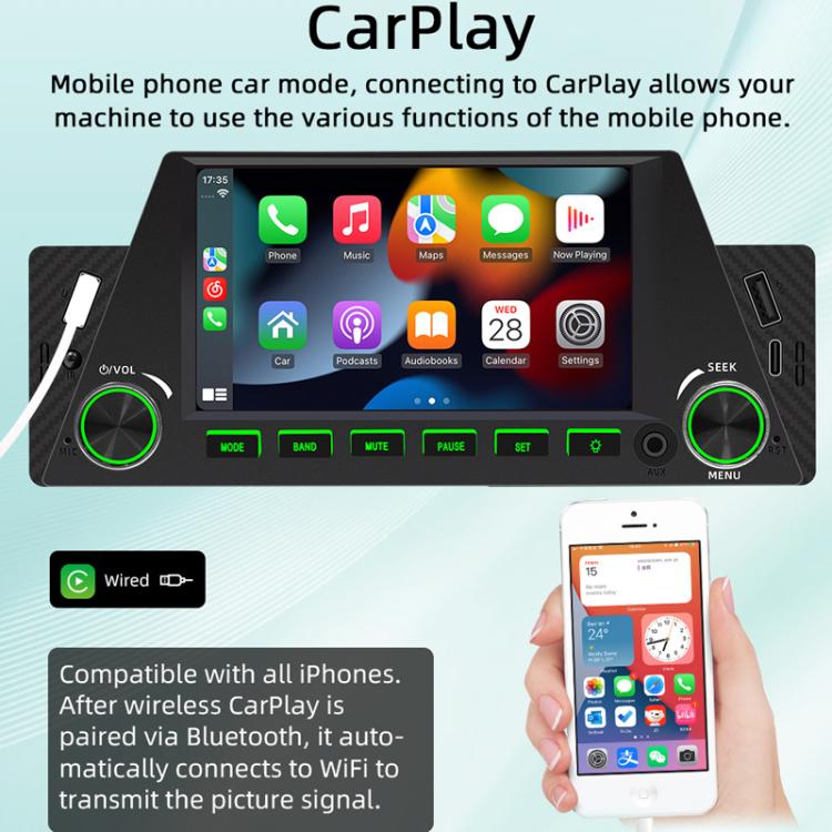 4.7 inch AUTO/CarPlay Navigation Bluetooth FM Radio Car MP5(161C) - Car MP3 & MP4 & MP5 by PMC Jewellery | Online Shopping South Africa | PMC Jewellery | Buy Now Pay Later Mobicred