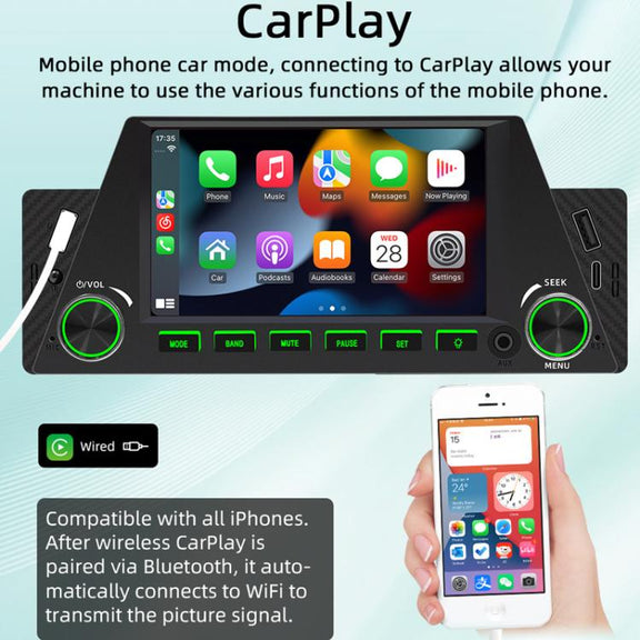 4.7 inch AUTO/CarPlay Navigation Bluetooth FM Radio Car MP5(161C)