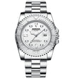 BINBOND B930 Metal Gear Luminous Quartz Watch 30M Waterproof Sports Watch, Color: White Steel-White - free shipping - PMC TechLife - Order now!