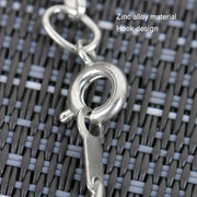 Metal Chain Round Expansion Mirror Glass Lens Necklace Magnifier(Gold)