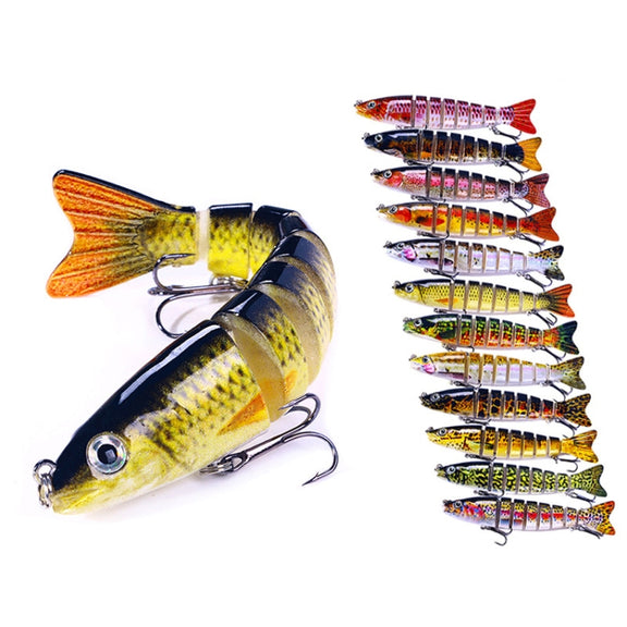 HENGJIA JM064 Multi-section Fish Minnow Bionic Fake Lures Sea Fishing Sinking Lures, Size: 12.8cm 18g(2)