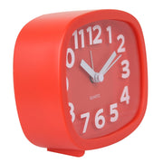 Square Candy Color Stereo Digital Silent Alarm Clock Children Student Alarm Clock(Red)
