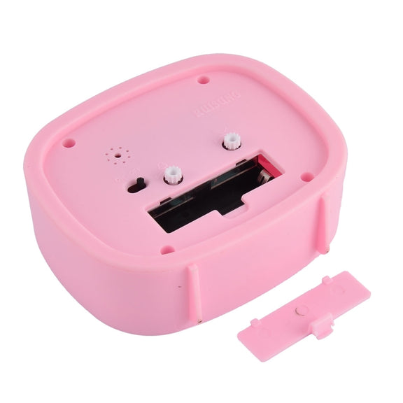 Square Candy Color Stereo Digital Silent Alarm Clock Children Student Alarm Clock(Black)