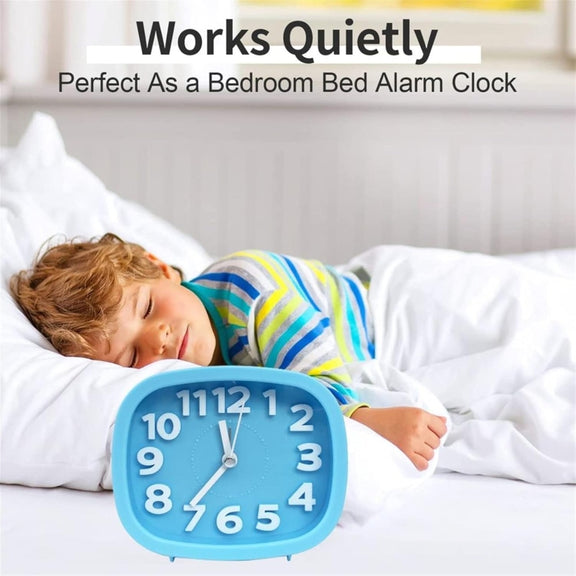 Square Candy Color Stereo Digital Silent Alarm Clock Children Student Alarm Clock(Red)